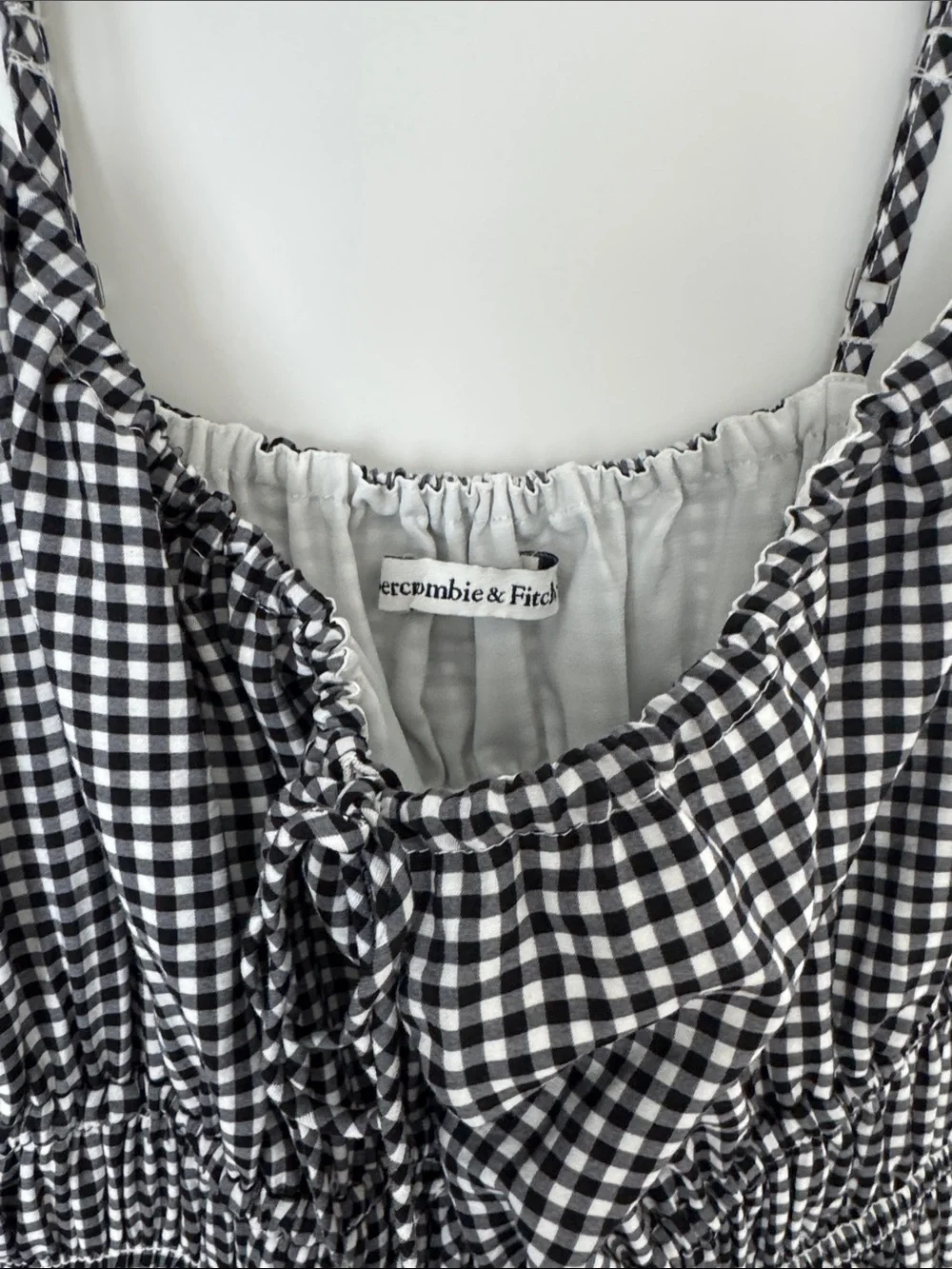 Women’s Black and White Abercrombie and Fitch Maxi Dress